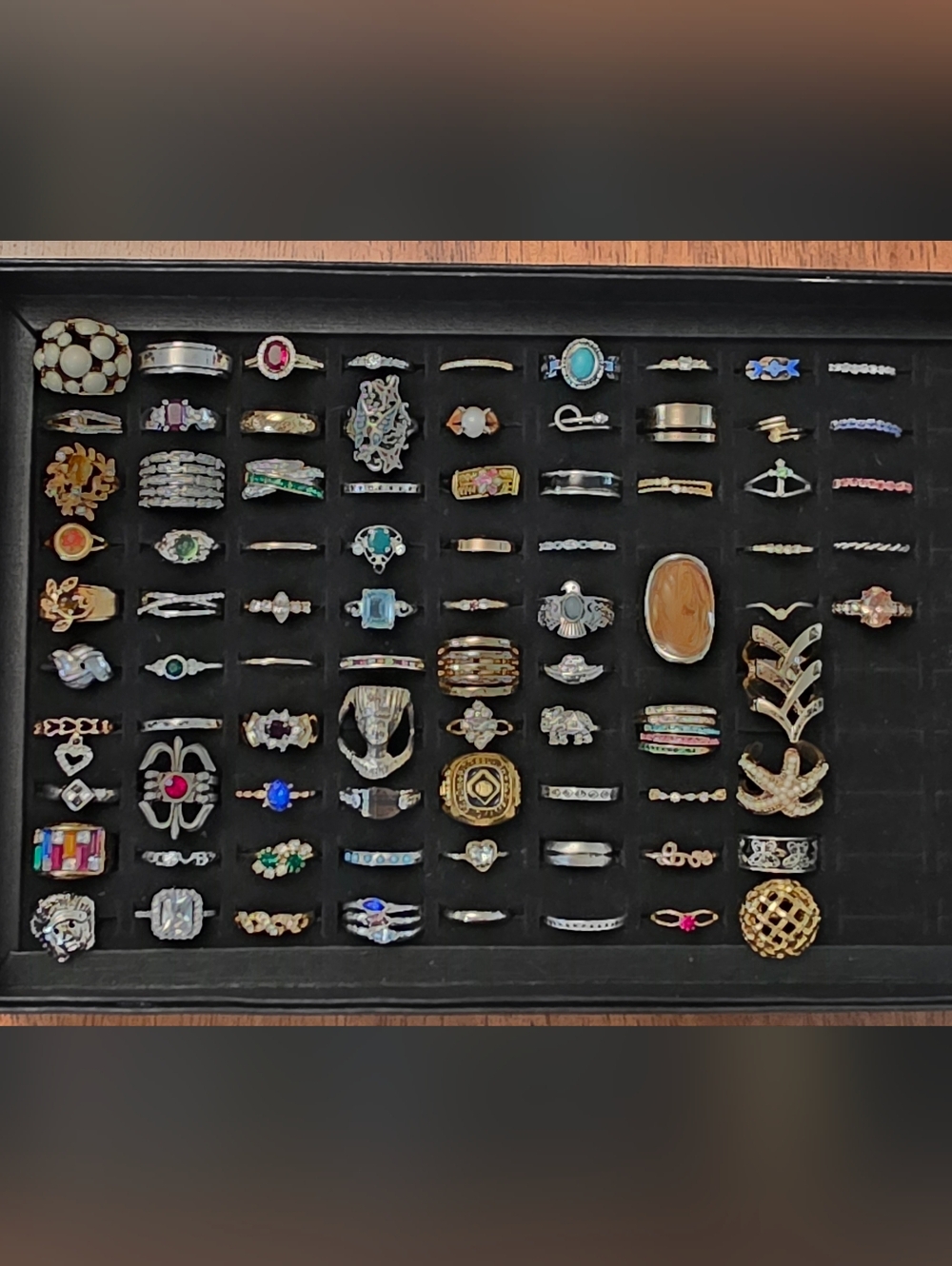 83 Piece Vintage Costume Ring Lot Bundle Estate